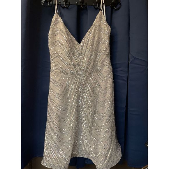 Silver Macy's Size 16 Cocktail dress - Picture 1 of 2